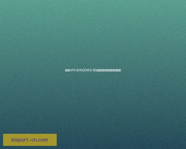老太太VPS WINDOWS 45全方位操作指南及性能优化技巧解析